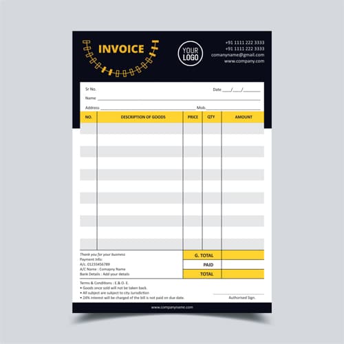 Bill Book Design 1