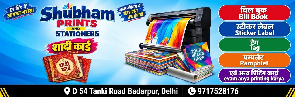 Shubham Prints and Stationers — printer, wedding cards, bill books and more